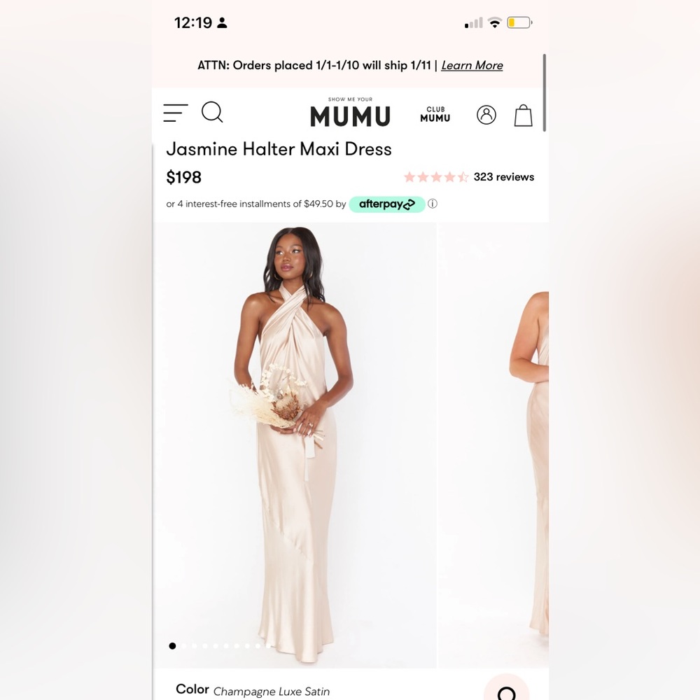 Show Me Your MuMu Jasmine Halter Maxi Dress